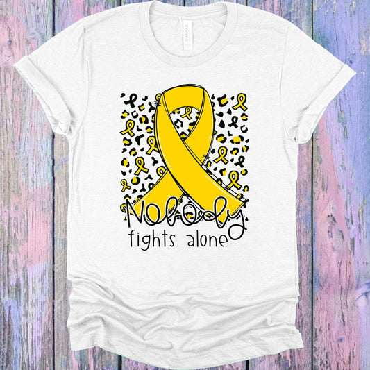 Nobody Fights Alone Gold/Yellow Ribbon Graphic Tee