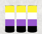 NonBinary Flag 20 oz Skinny Tumbler