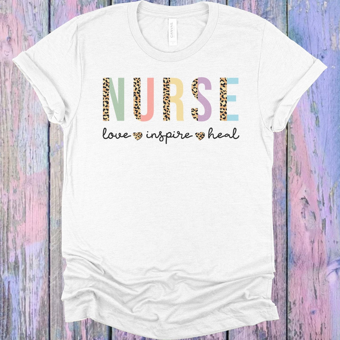 Nurse Inspire Love Heal Graphic Tee
