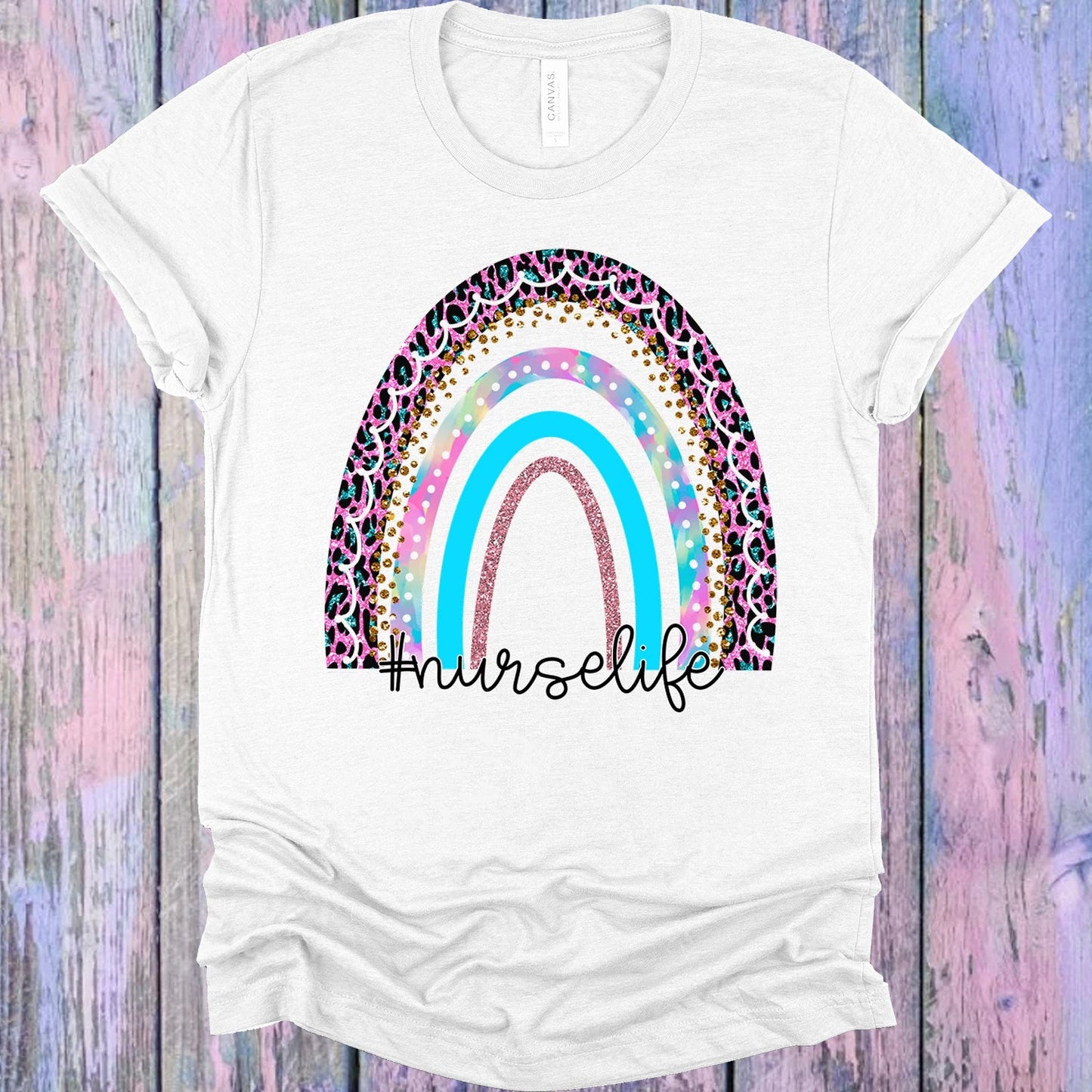 Nurse Life Rainbow Graphic Tee