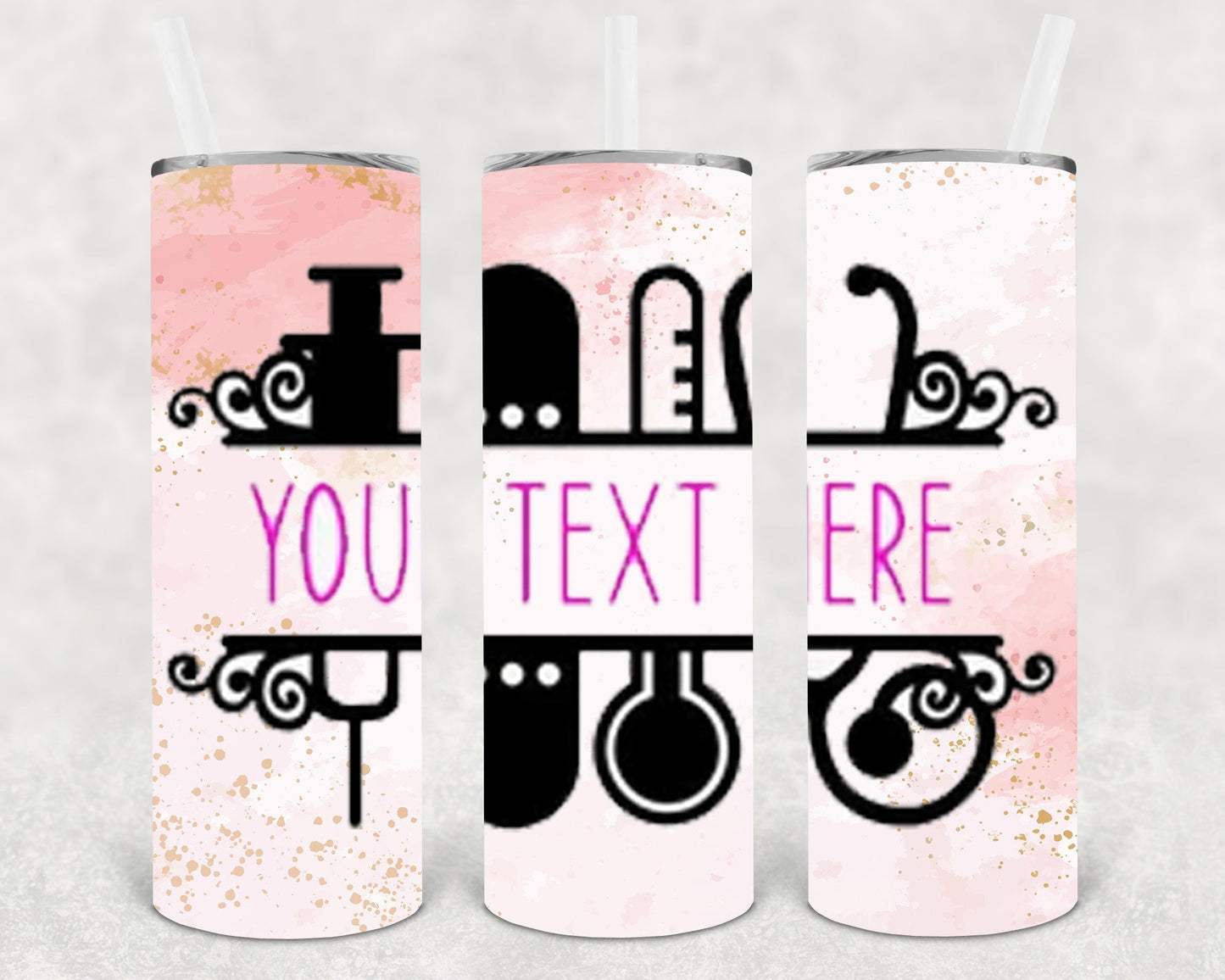 Nurse Monogram 20 oz Skinny Tumbler