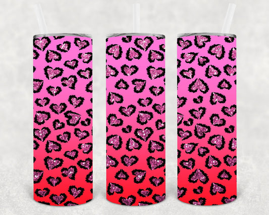 Ombre Hearts 20 oz Skinny Tumbler
