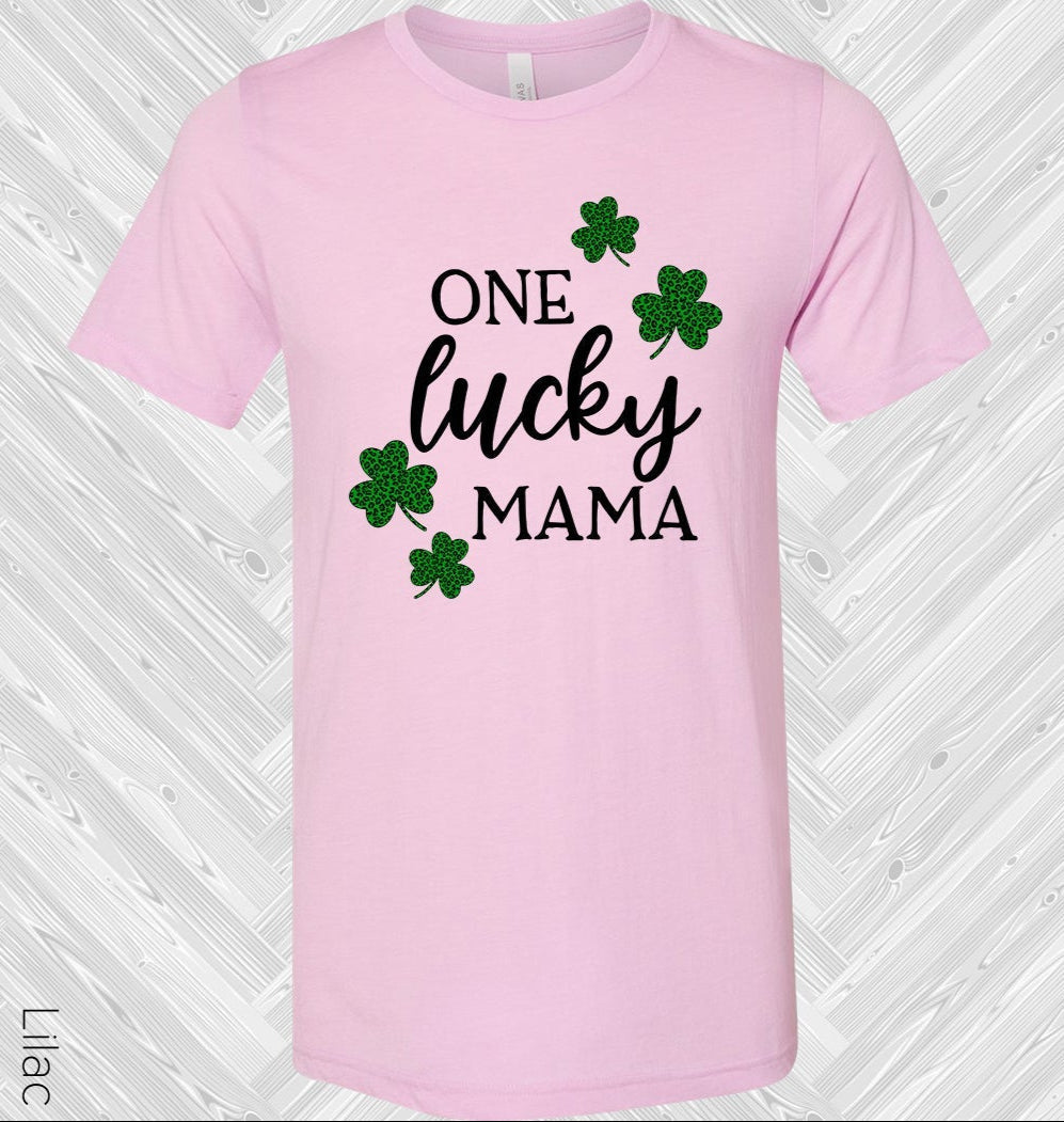 One Lucky Mama Shamrock St. Patrick's Day Graphic Tee
