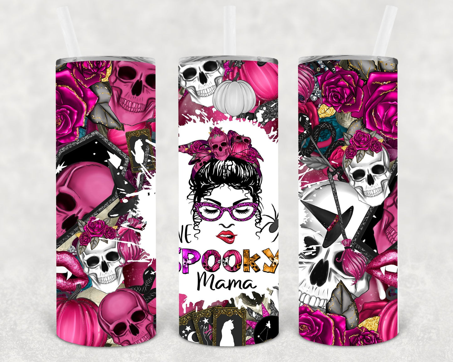 One Spooky Mama 20 oz Skinny Tumbler
