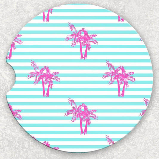 Car Coaster Set - Palm Trees