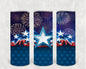 Patriotic Fireworks 20 oz Skinny Tumbler