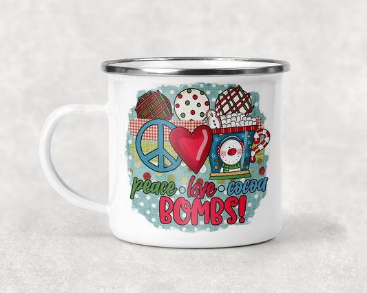 Peace Love Cocoa Bombs Mug