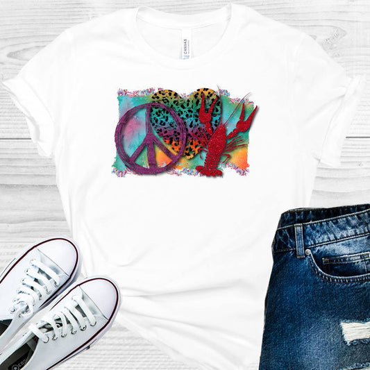 Peace Love Crawfish Graphic Tee