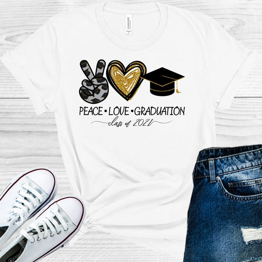 Peace Love Graduation Class of 2021 Graphic Tee