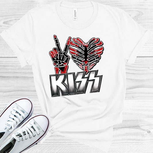 Peace Love Kiss Graphic Tee
