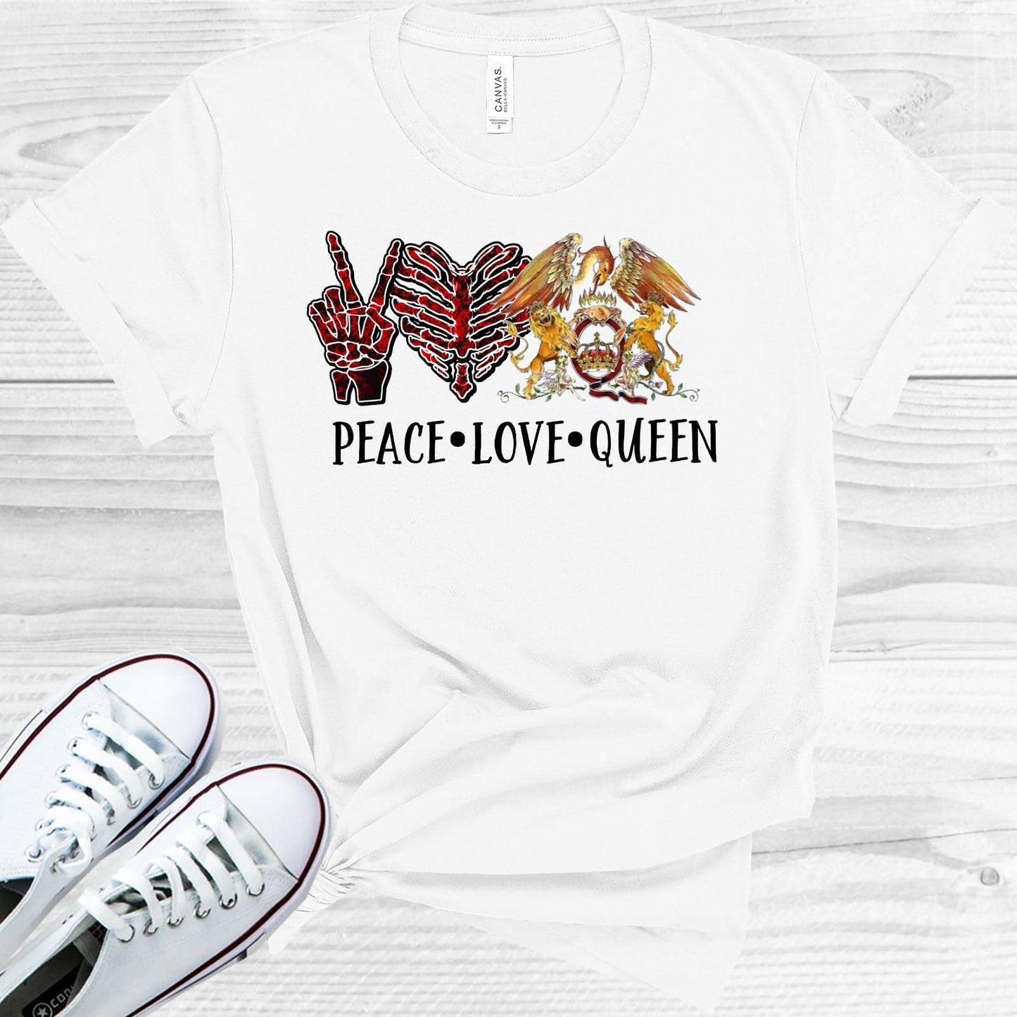 Peace Love Queen Graphic Tee