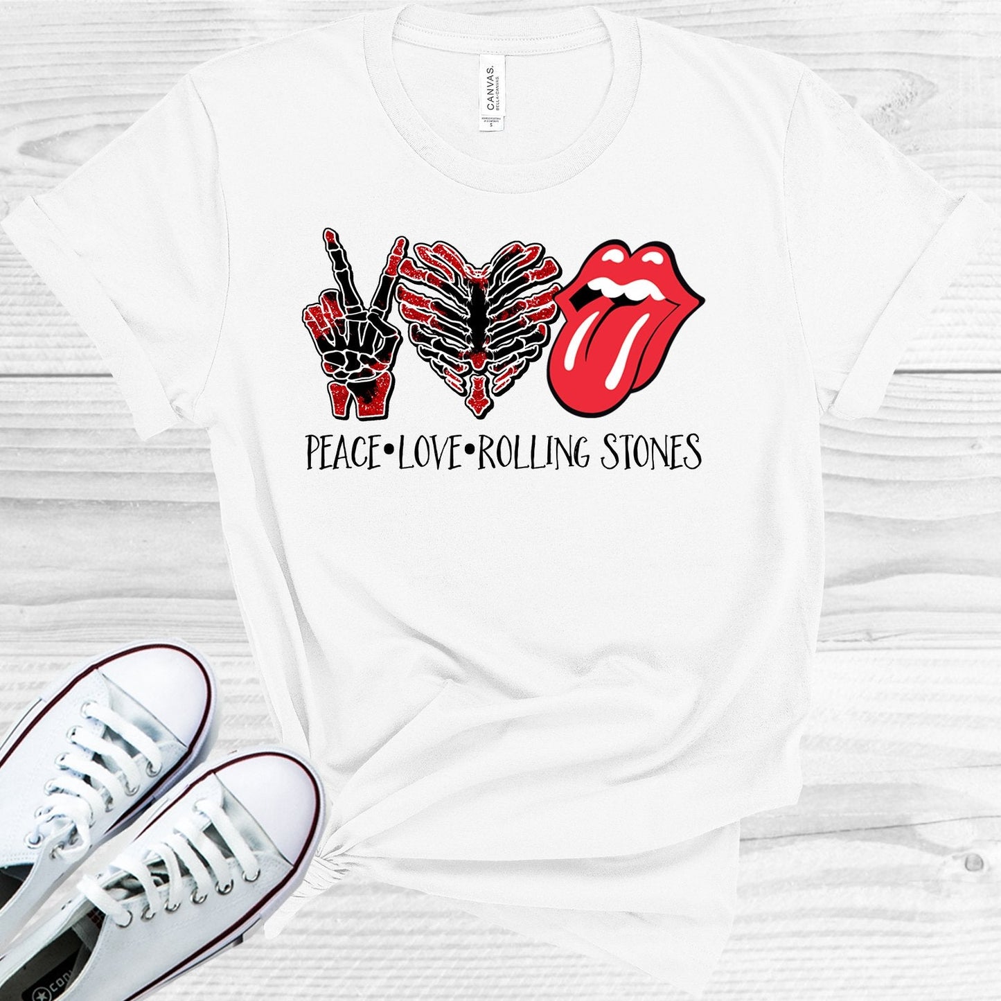 Peace Love Rolling Stones Graphic Tee