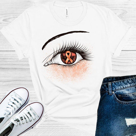 Peach Ribbon Awareness Eye Graphic Tee