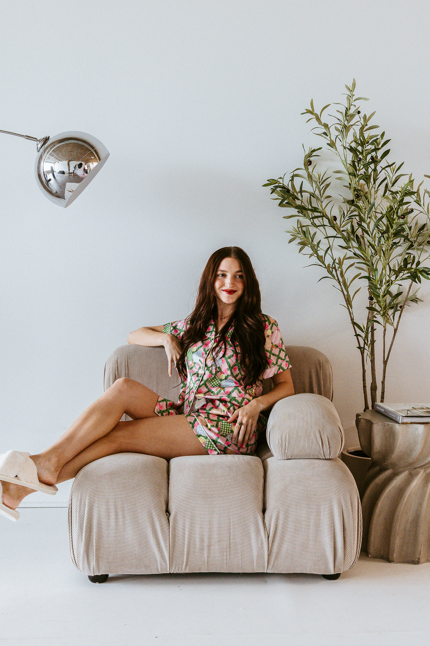 Pickleball Daisy Satin Pajamas