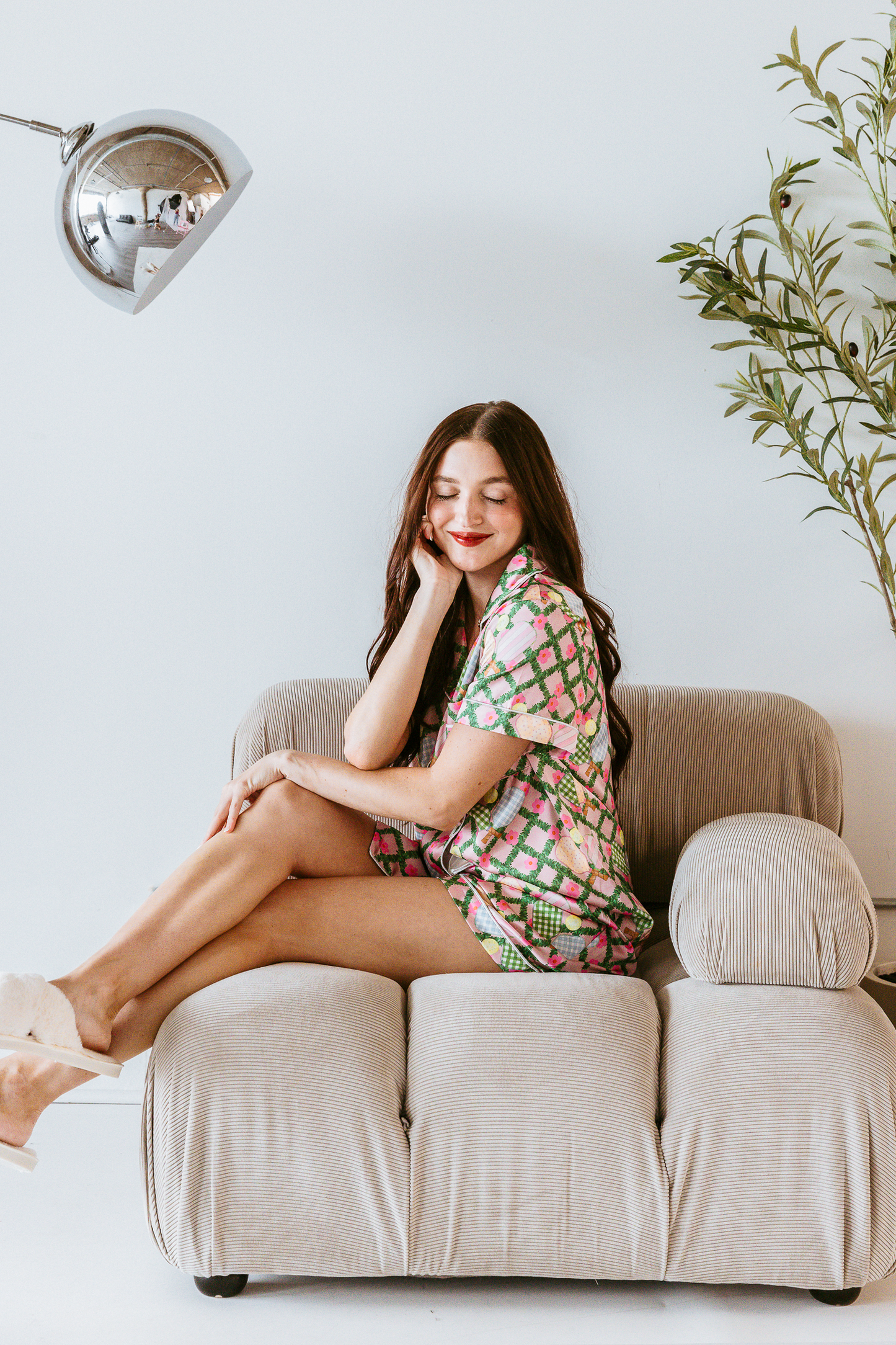 Pickleball Daisy Satin Pajamas