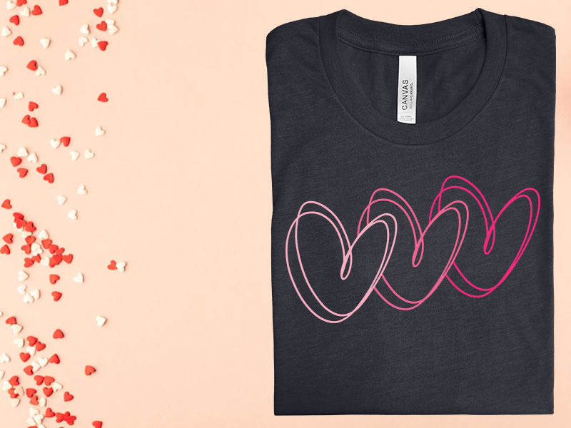 Pink Hearts Graphic Tee