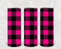 Pink Plaid 20 oz Skinny Tumbler