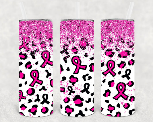 Pink Ribbon 20 oz Skinny Tumbler