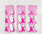 Pink Ribbon Volleyball 20 oz Skinny Tumbler