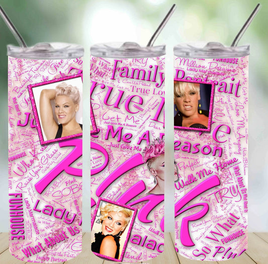 Pink 20 oz Skinny Tumbler