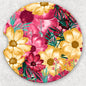 Car Coaster Set - Pink and Yellow Floral