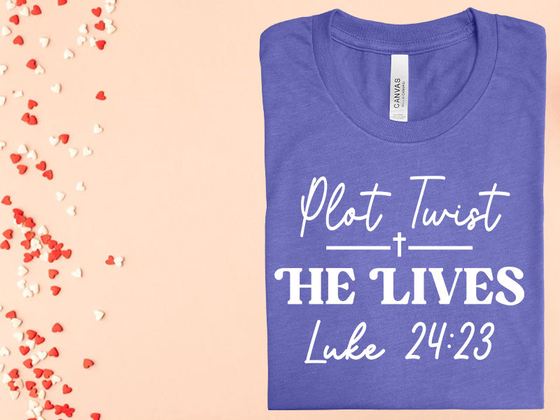 Plot Twist He Lives Graphic Tee