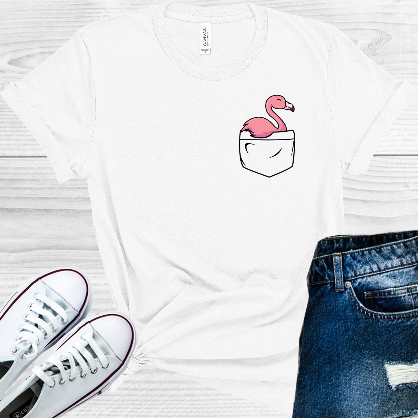 Pocket Flamingo Graphic Tee