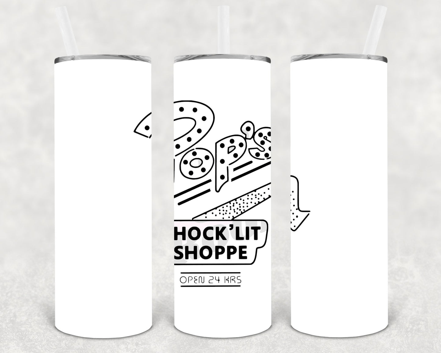 Pops Chocklit Shoppe 20 oz Skinny Tumbler