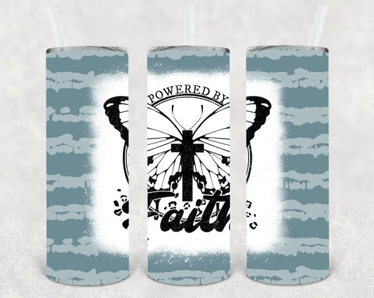 Powered by Faith 20 oz Skinny Tumbler