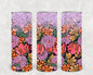 Purple Floral 20 oz Skinny Tumbler