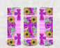 Purple Floral Cross 20 oz Skinny Tumbler