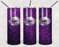 Purple Glitter Lips 20 oz Skinny Tumbler