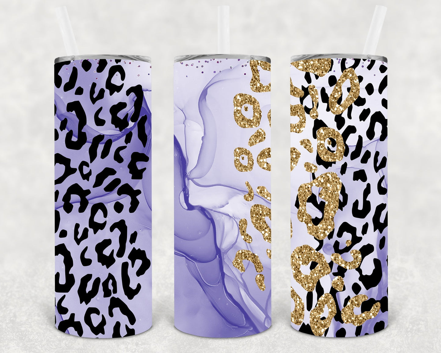 Purple Leopard Agate 20 oz Skinny Tumbler