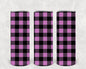 Purple Plaid 20 oz Skinny Tumbler