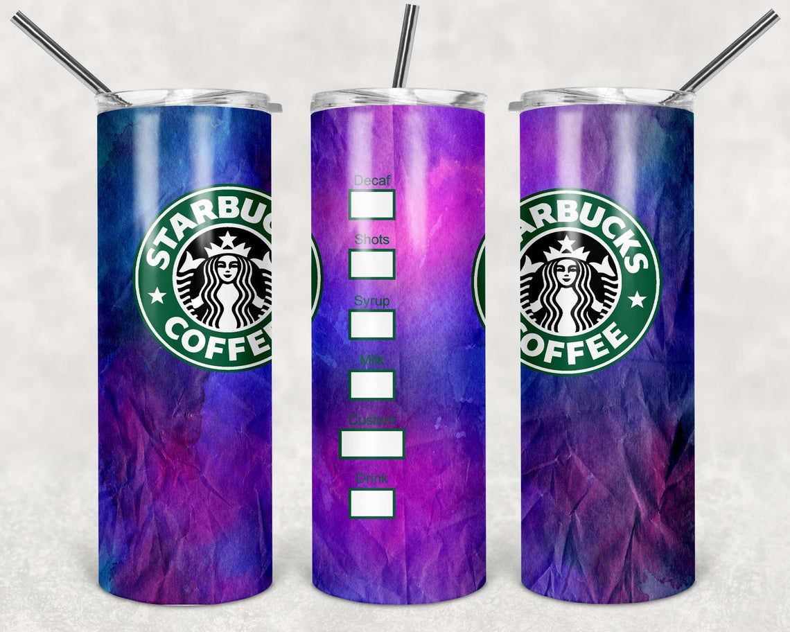 SB Blue and Purple Rainbow 20 oz Skinny Tumbler