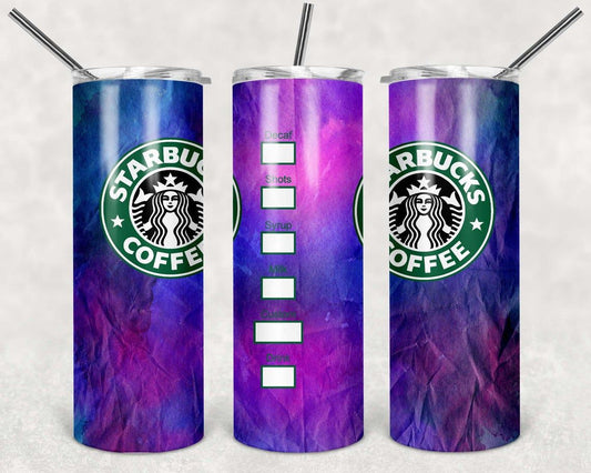 SB Blue and Purple Rainbow 20 oz Skinny Tumbler