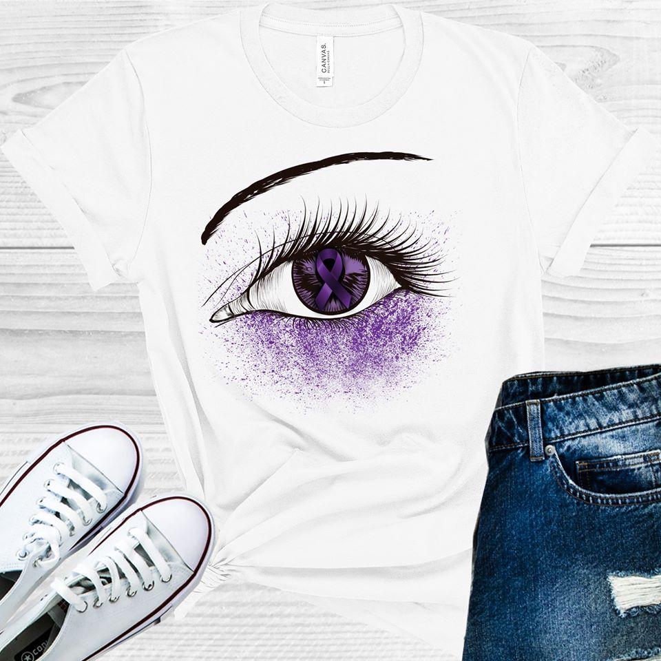 Purple Ribbon Awareness Eye Graphic Tee