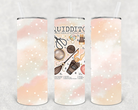Quidditch 20 oz Skinny Tumbler