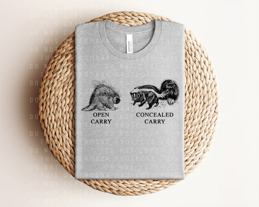 Open Carry Concealed Carry Graphic Tee