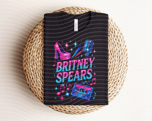 Britney Spears Neon Graphic Tee