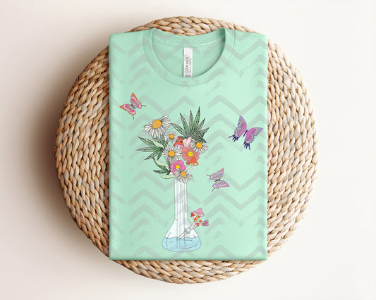 Butterfly Floral 420 Graphic Tee