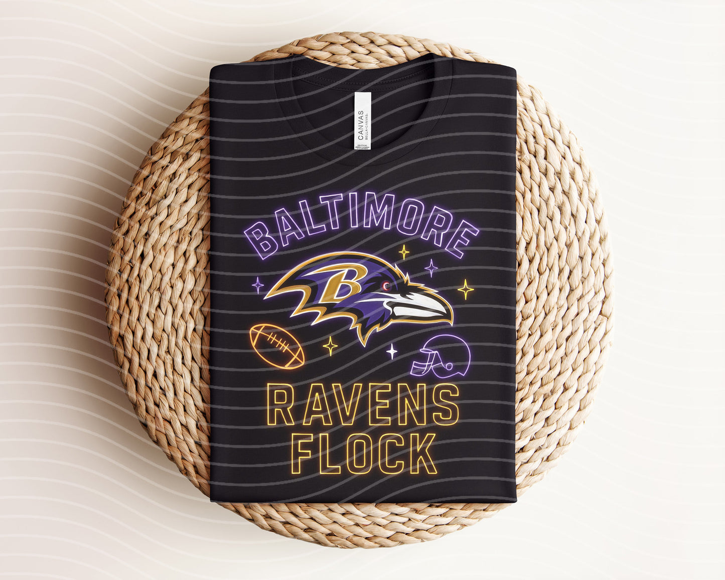 Ravens Flock Neon Graphic Tee