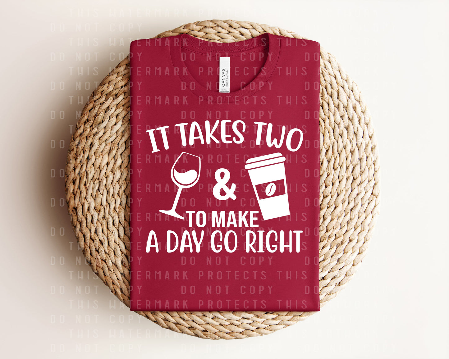 It Takes Two to Make a Day Go Right Graphic Tee