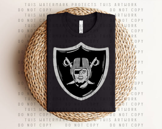 Raiders Monochrome Graphic Tee