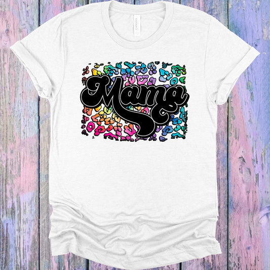Rainbow Leopard Mama Graphic Tee