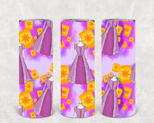 Rapunzel Dress 20 oz Skinny Tumbler