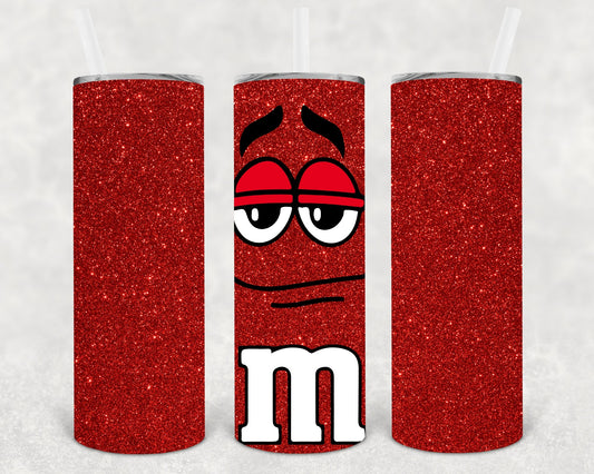 Red M&M 20 oz Skinny Tumbler