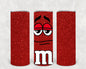 Red M&M 20 oz Skinny Tumbler