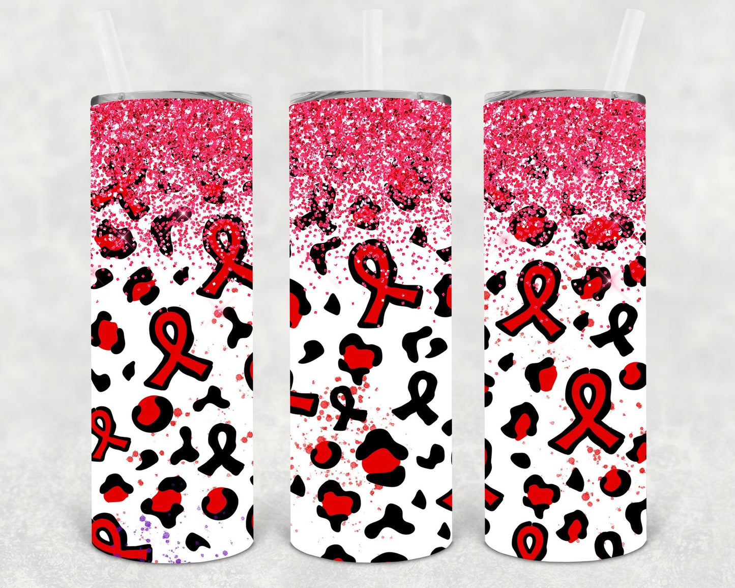 Red Ribbon 20 oz Skinny Tumbler