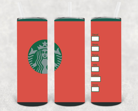 Red SB Cup 20 oz Skinny Tumbler